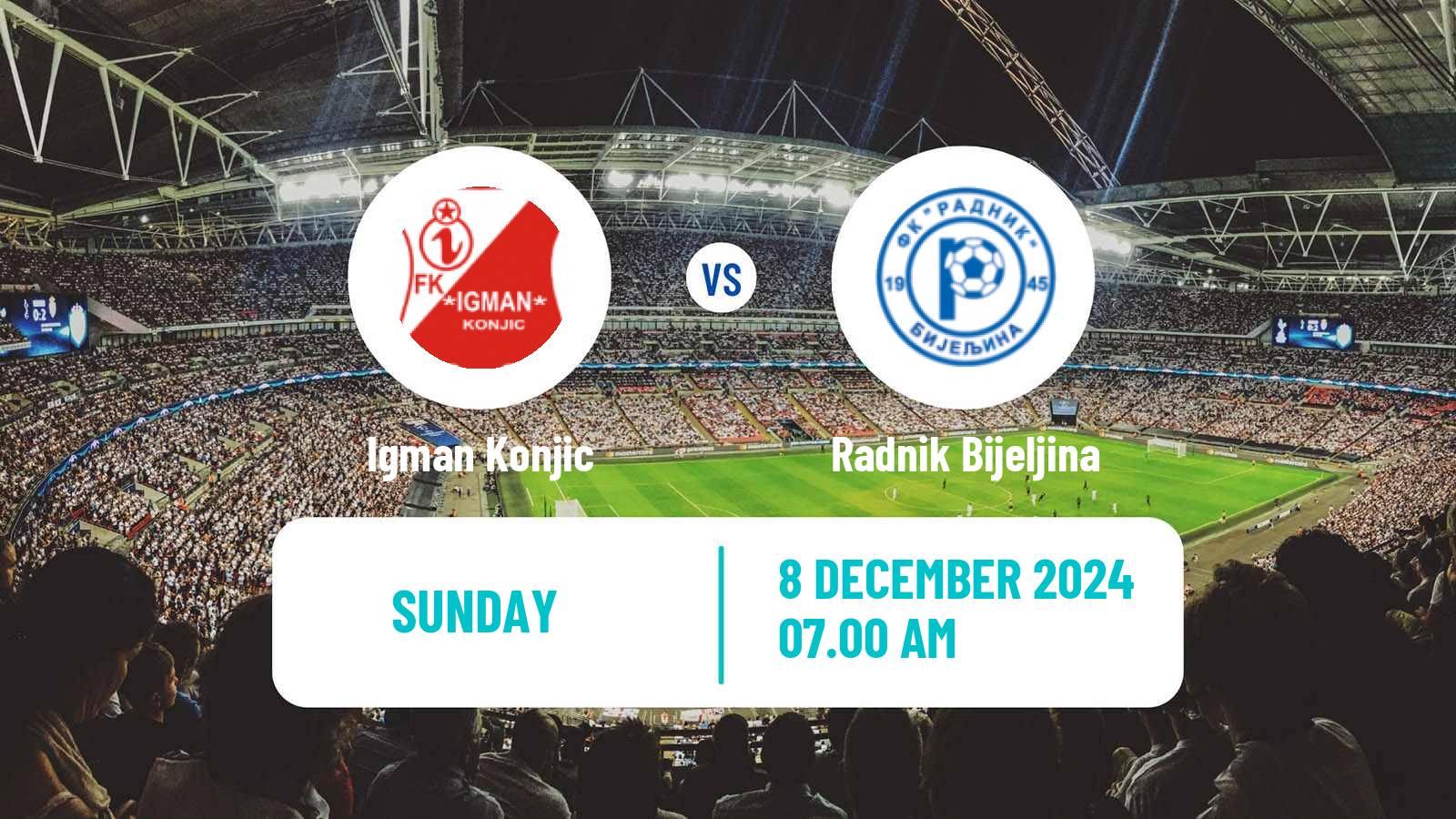 Soccer Bosnian Premier League Igman Konjic - Radnik Bijeljina