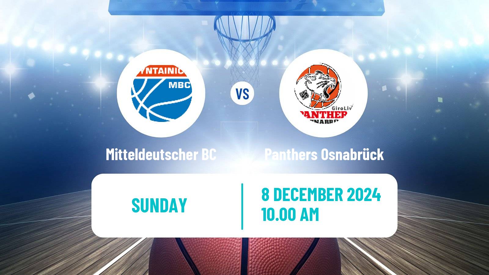 Basketball German DBBL Mitteldeutscher BC - Panthers Osnabrück