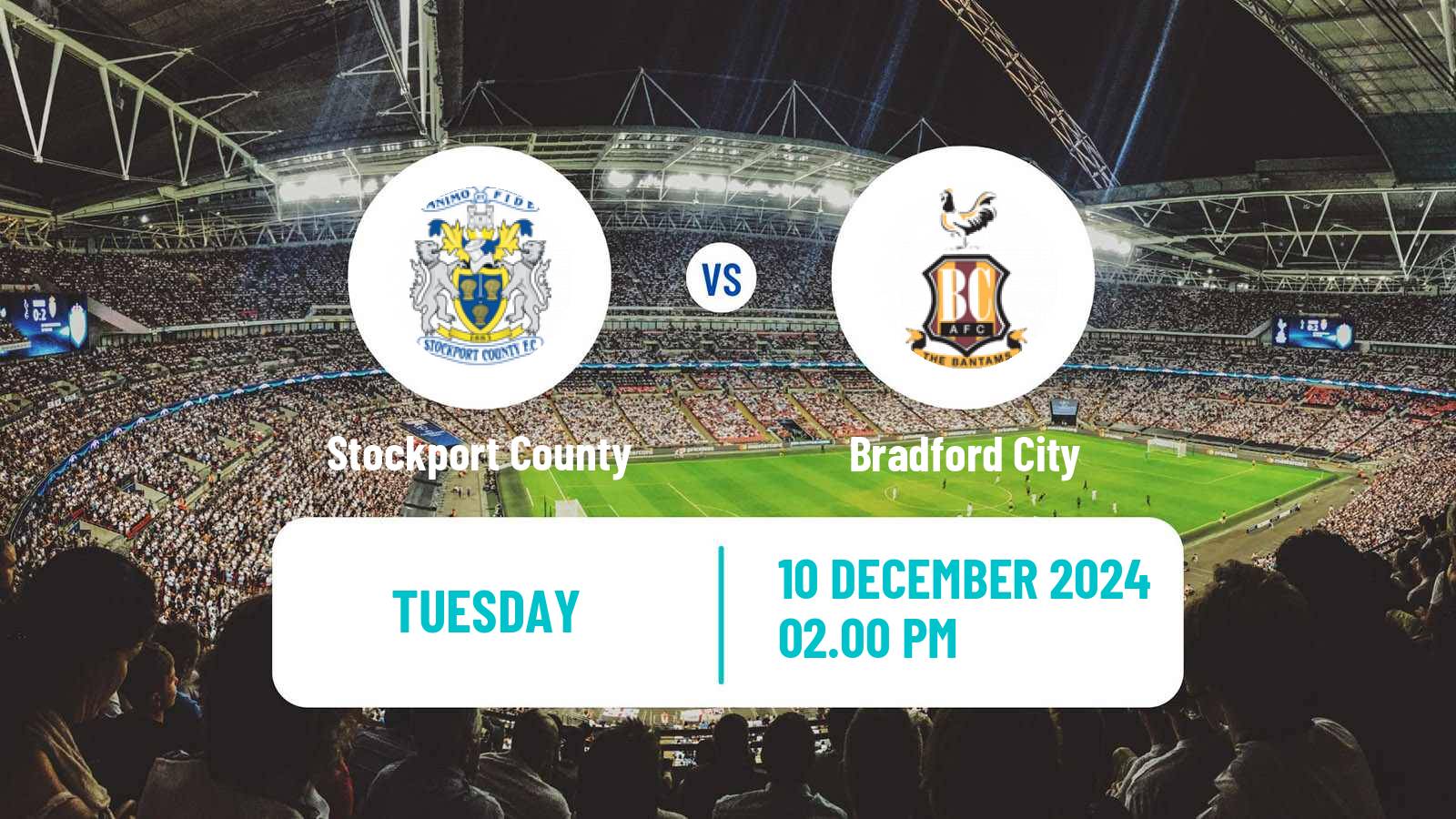 Soccer English EFL Trophy Stockport County - Bradford City