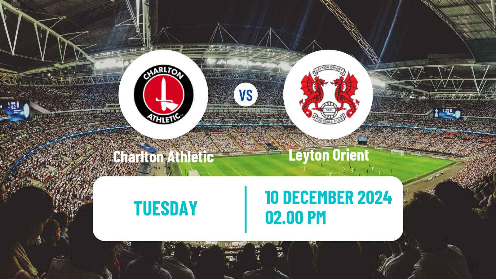 Soccer English EFL Trophy Charlton Athletic - Leyton Orient