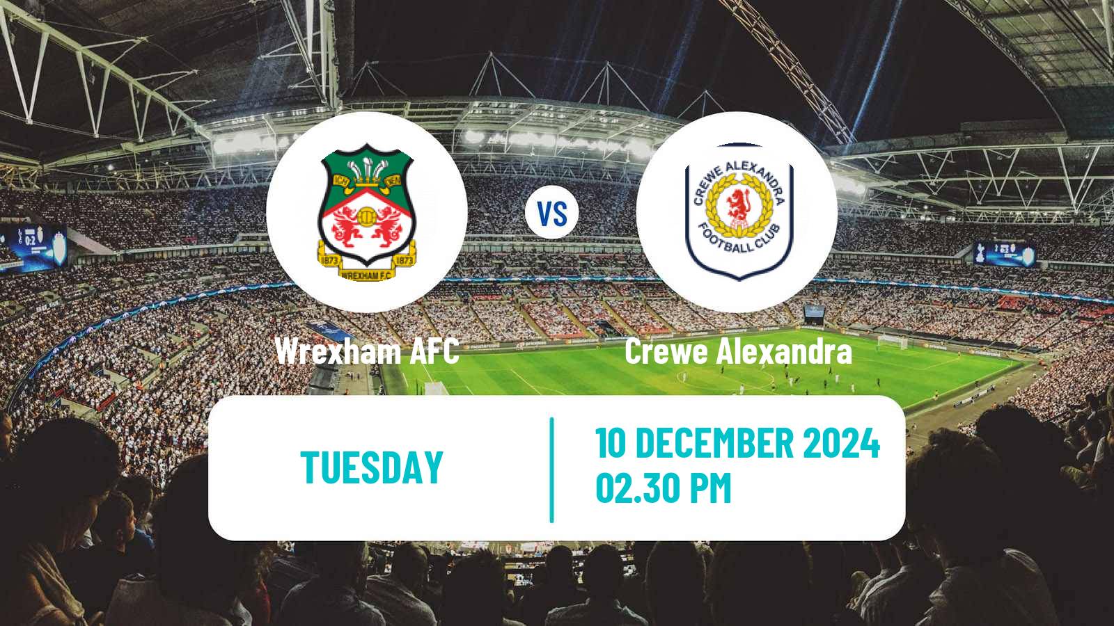 Soccer English EFL Trophy Wrexham - Crewe Alexandra