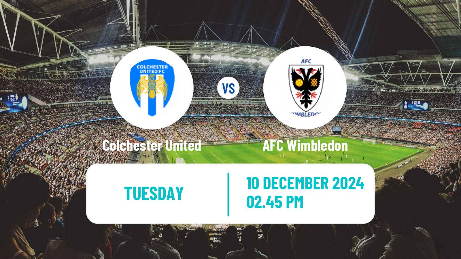 Soccer English EFL Trophy Colchester United - AFC Wimbledon