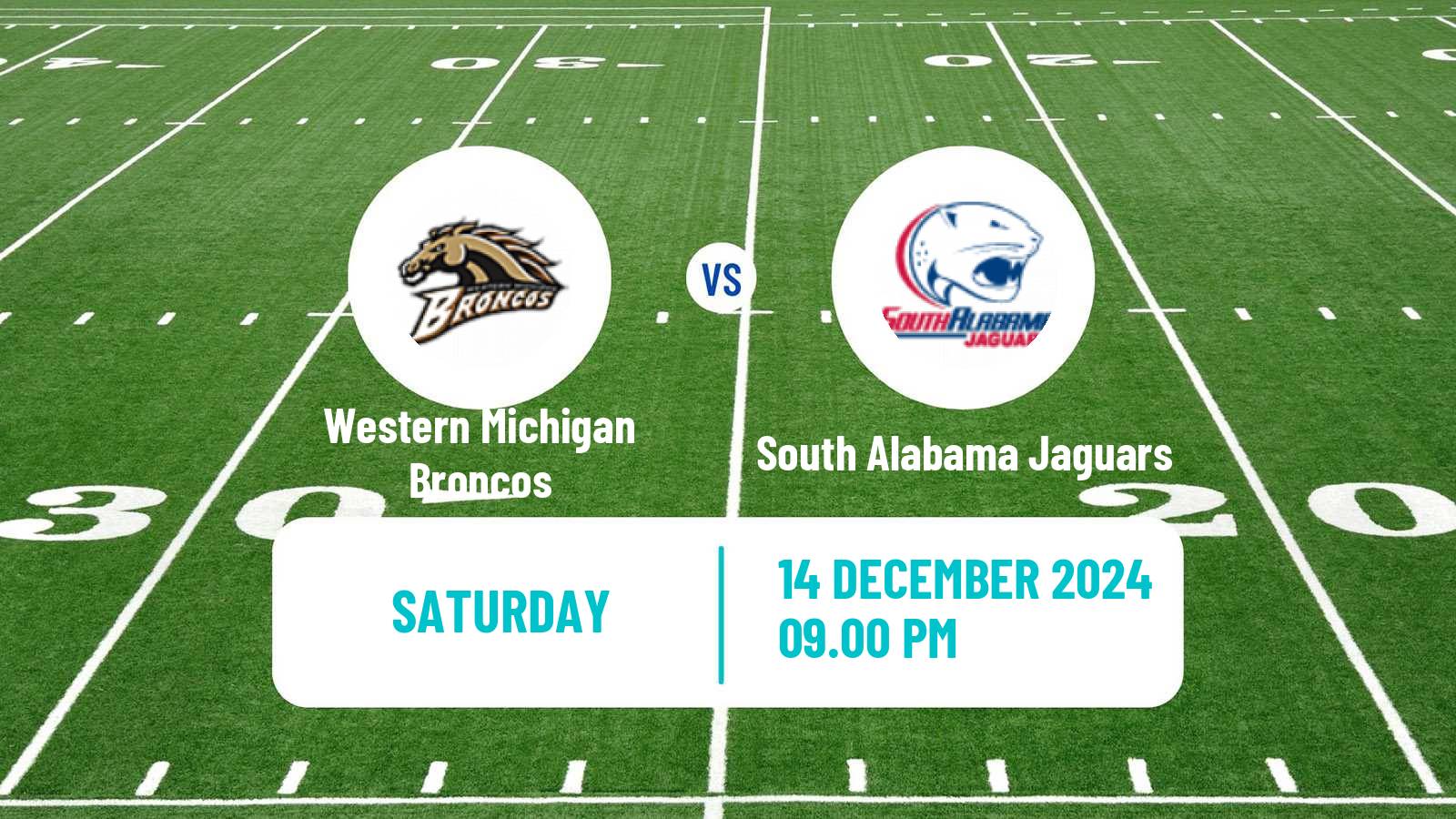 American football NCAA College Football Western Michigan Broncos - South Alabama Jaguars