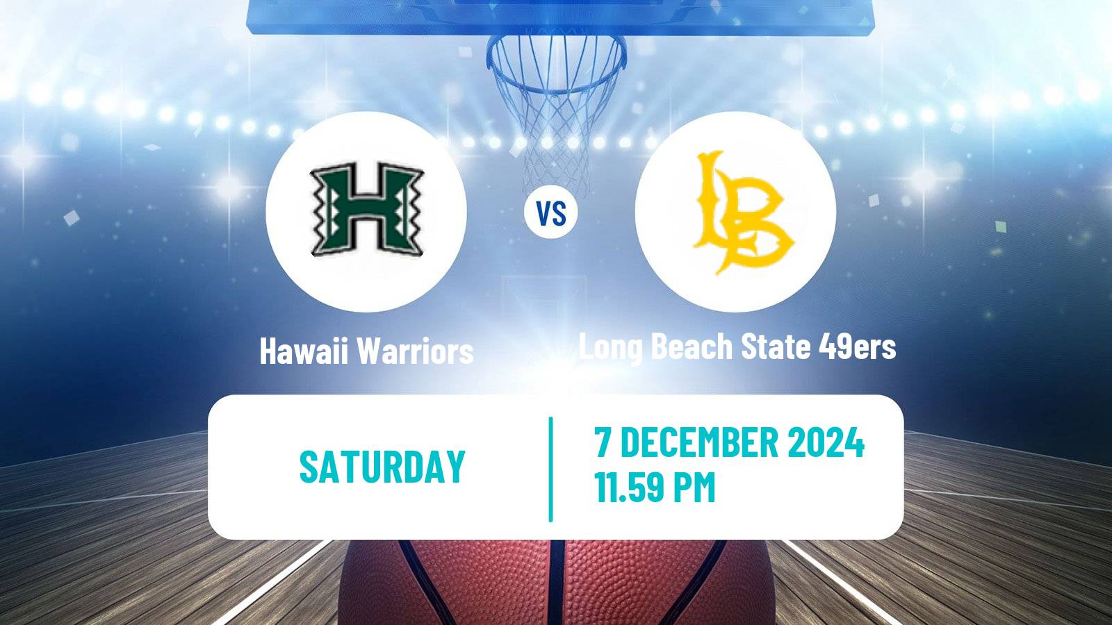 Basketball NCAA College Basketball Women Hawaii Warriors - Long Beach State 49ers