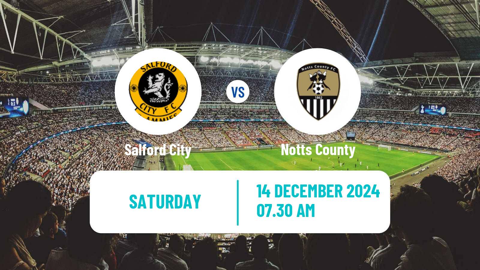 Soccer English League Two Salford City - Notts County