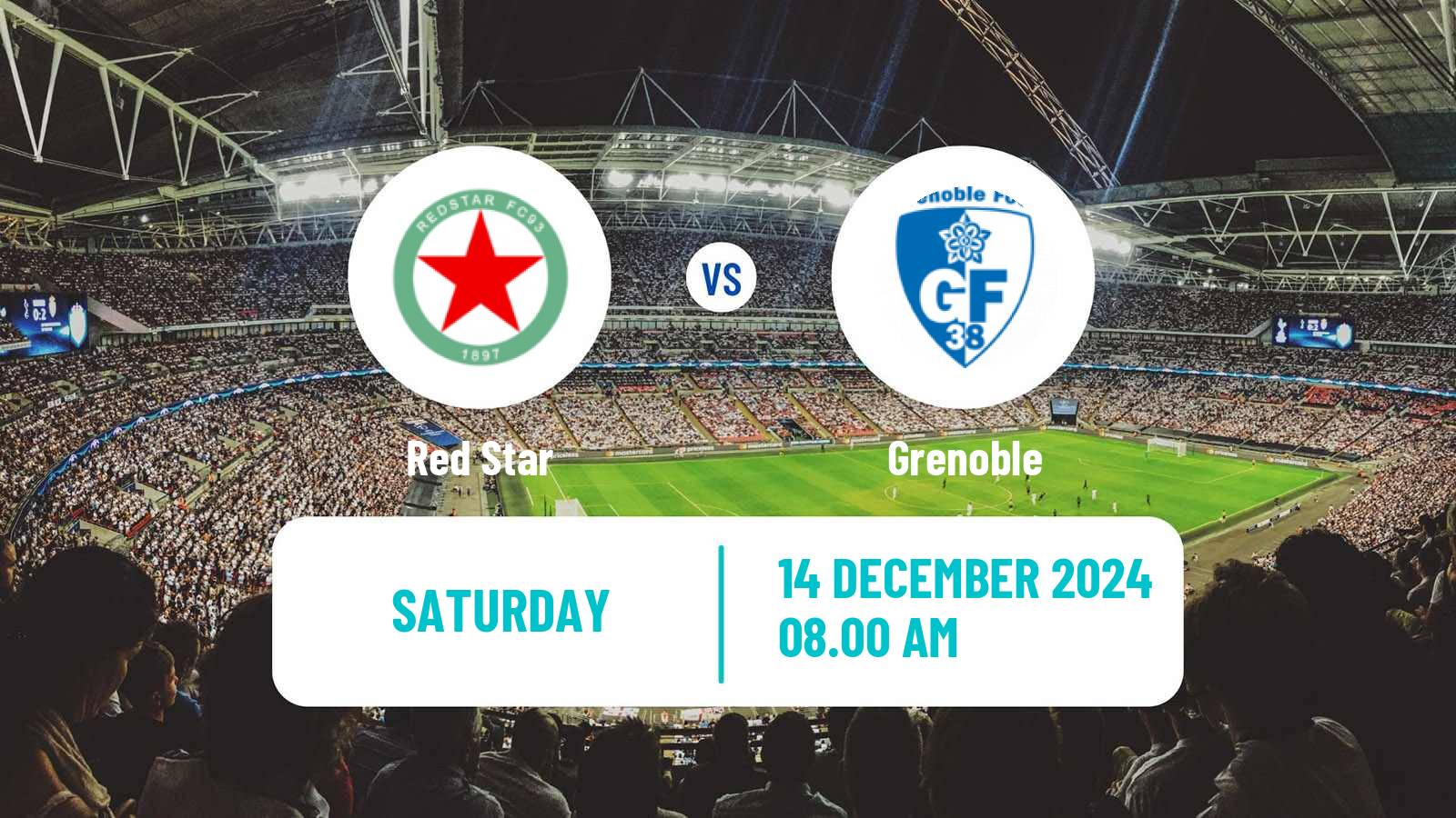 Soccer French Ligue 2 Red Star - Grenoble