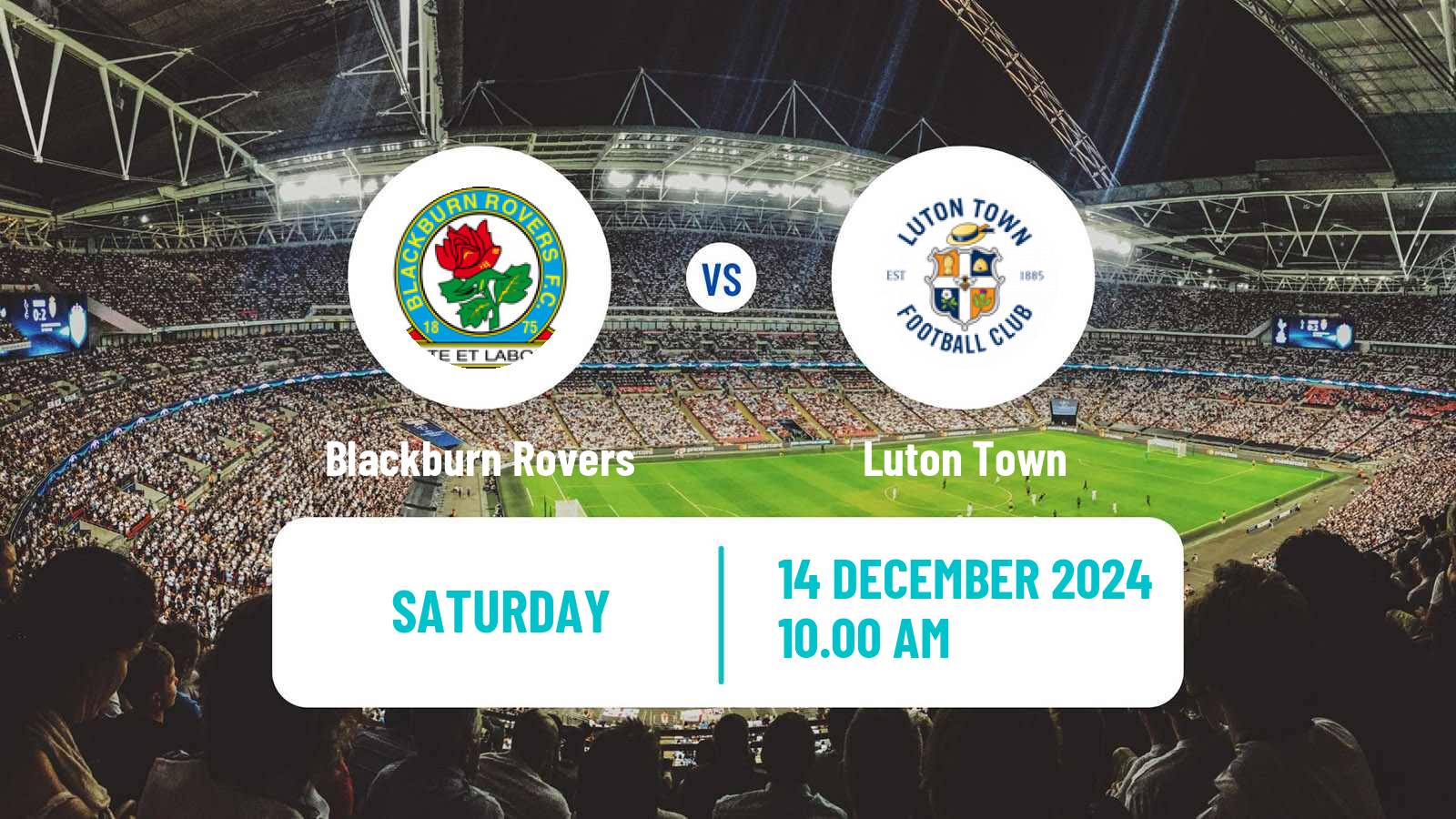 Soccer English League Championship Blackburn Rovers - Luton Town