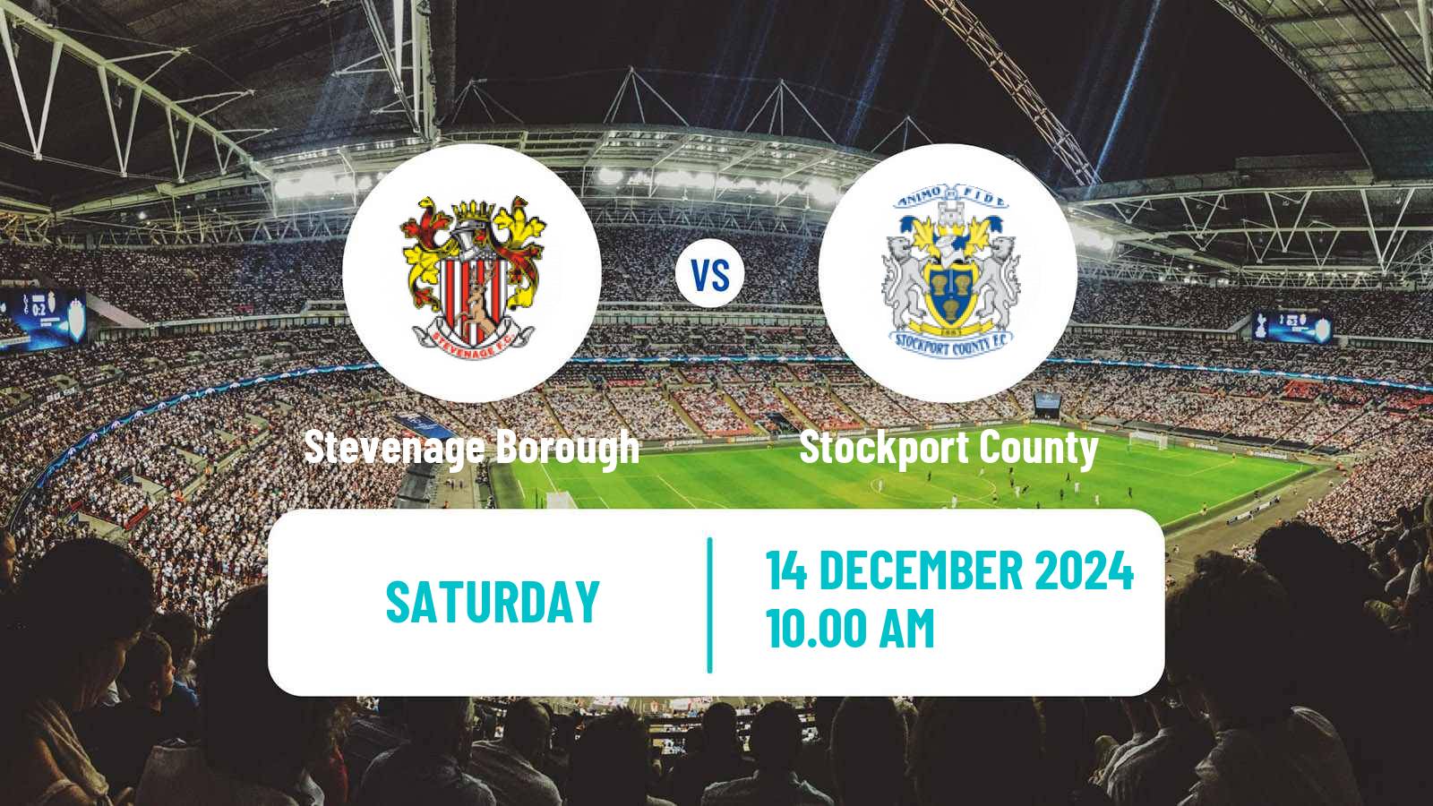 Soccer English League One Stevenage Borough - Stockport County