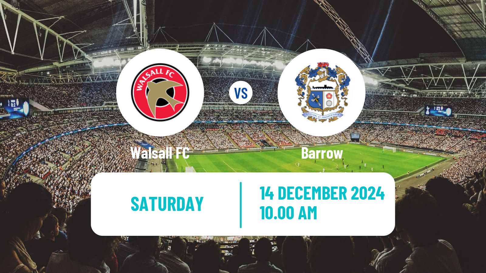 Soccer English League Two Walsall - Barrow