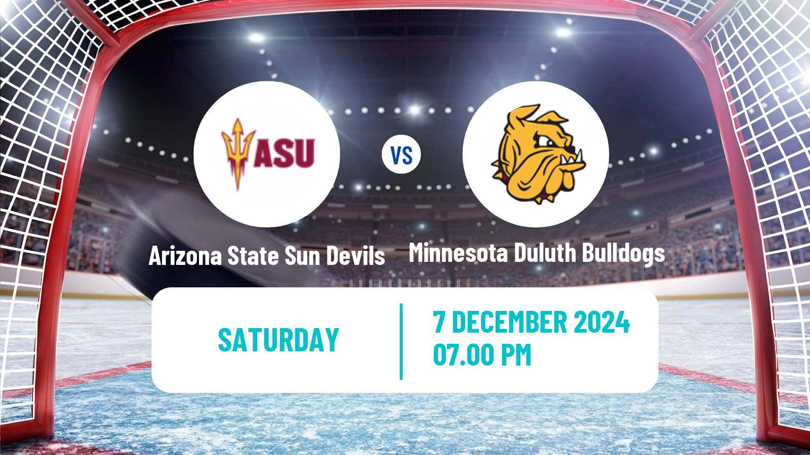 Hockey NCAA Hockey Arizona State Sun Devils - Minnesota Duluth Bulldogs