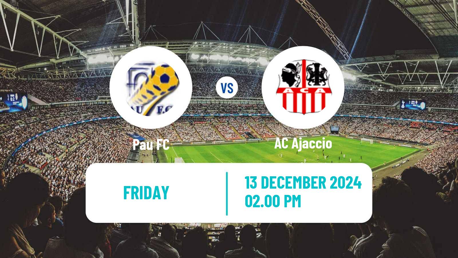 Soccer French Ligue 2 Pau - Ajaccio