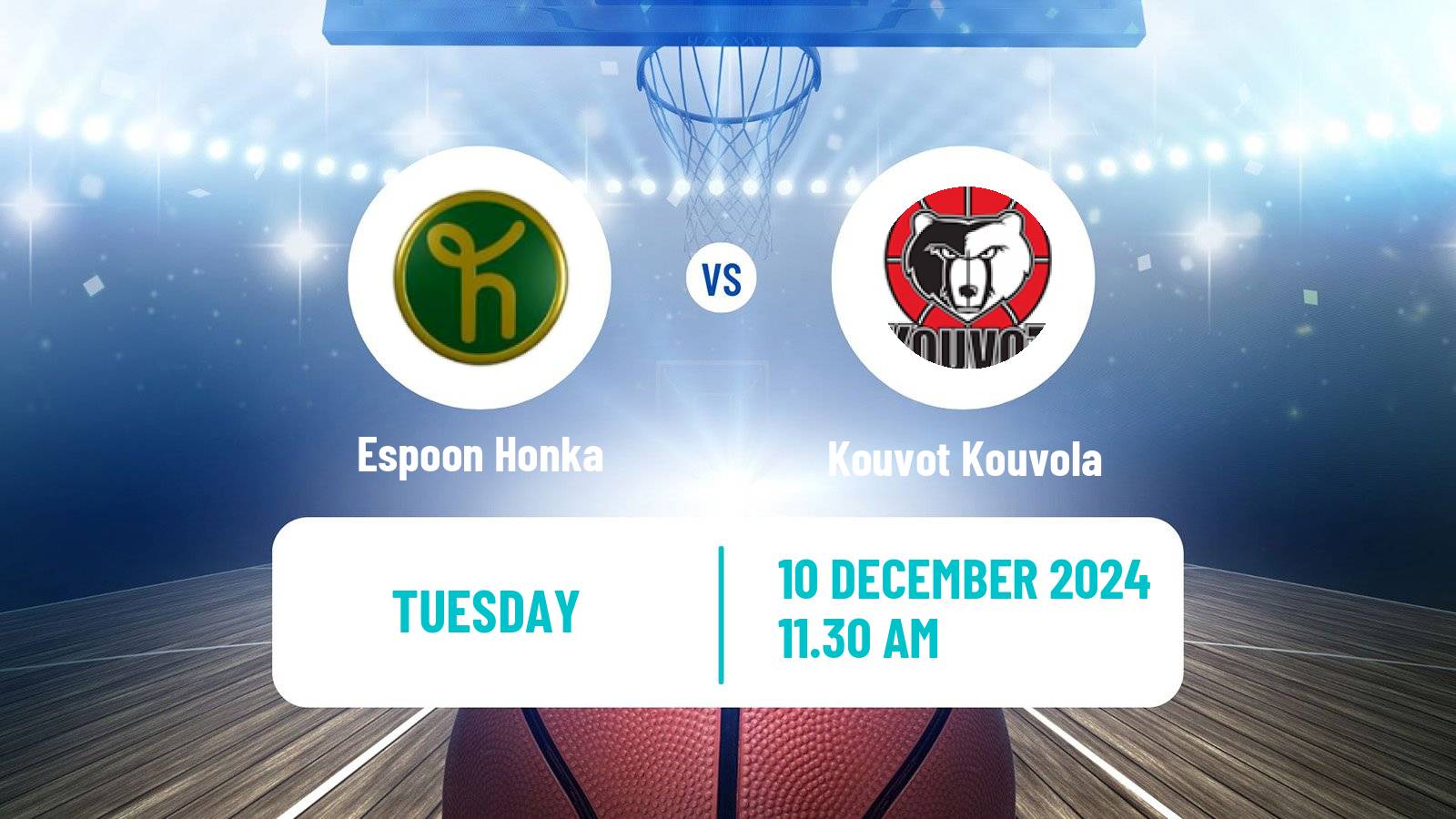 Basketball Finnish Korisliiga Espoon Honka - Kouvot Kouvola