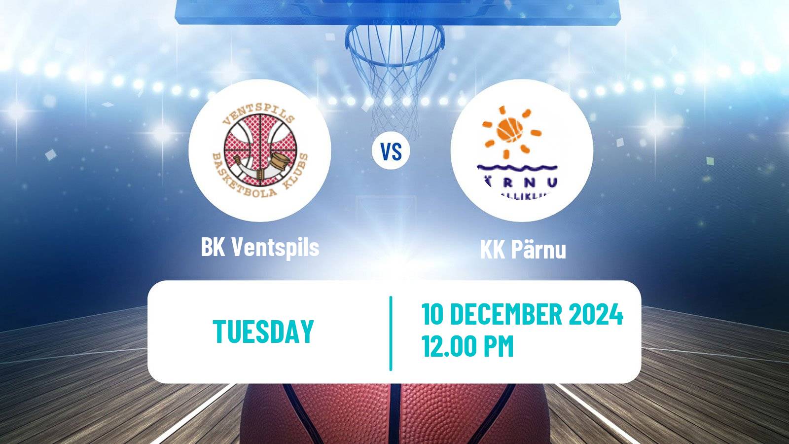 Basketball Estonian–Latvian Basketball League BK Ventspils - Pärnu