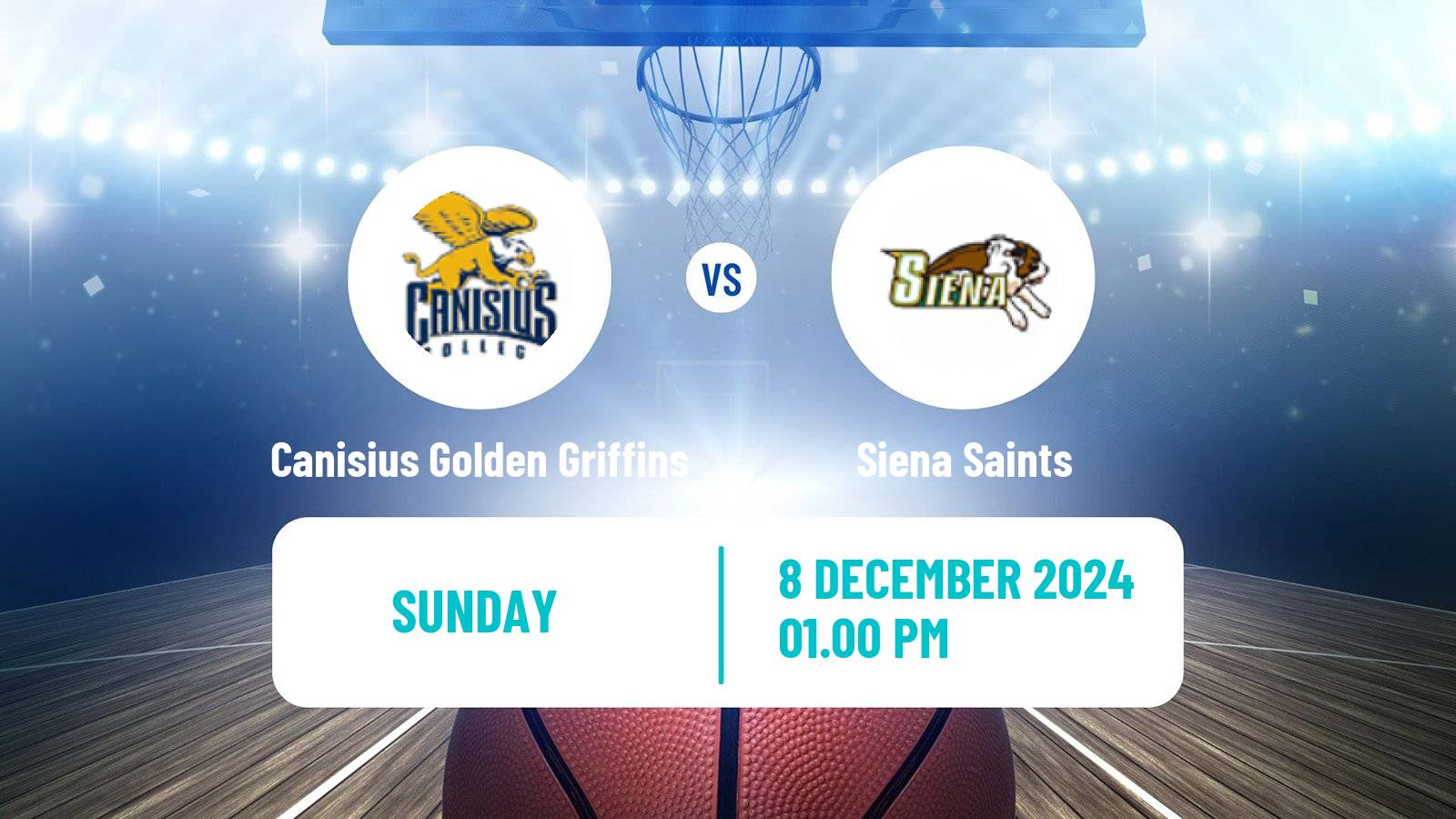 Basketball NCAA College Basketball Canisius Golden Griffins - Siena Saints