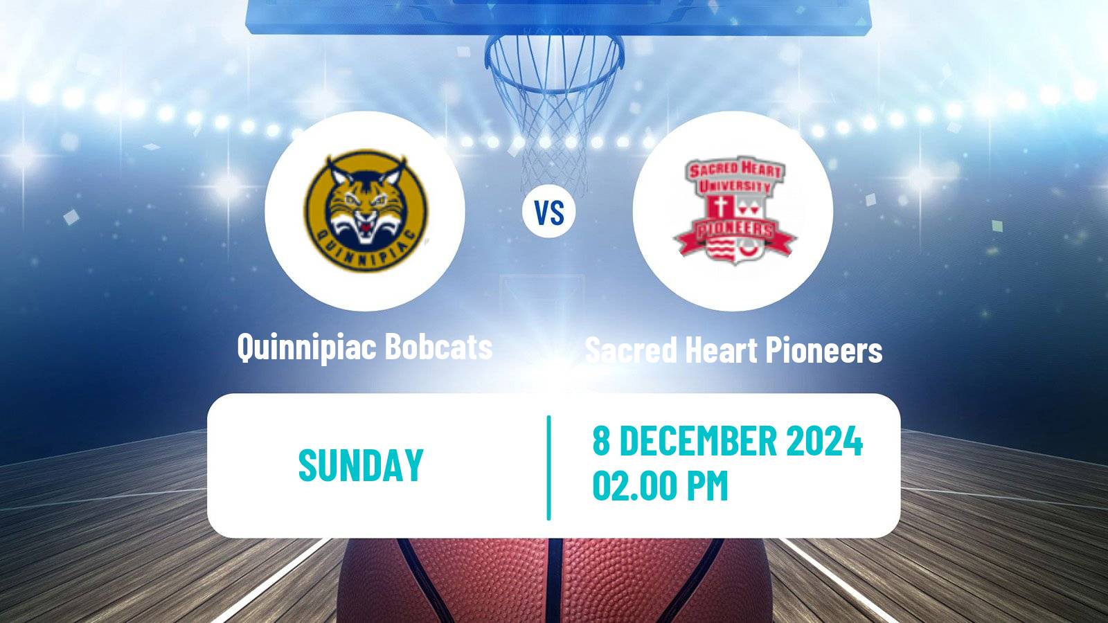 Basketball NCAA College Basketball Quinnipiac Bobcats - Sacred Heart Pioneers