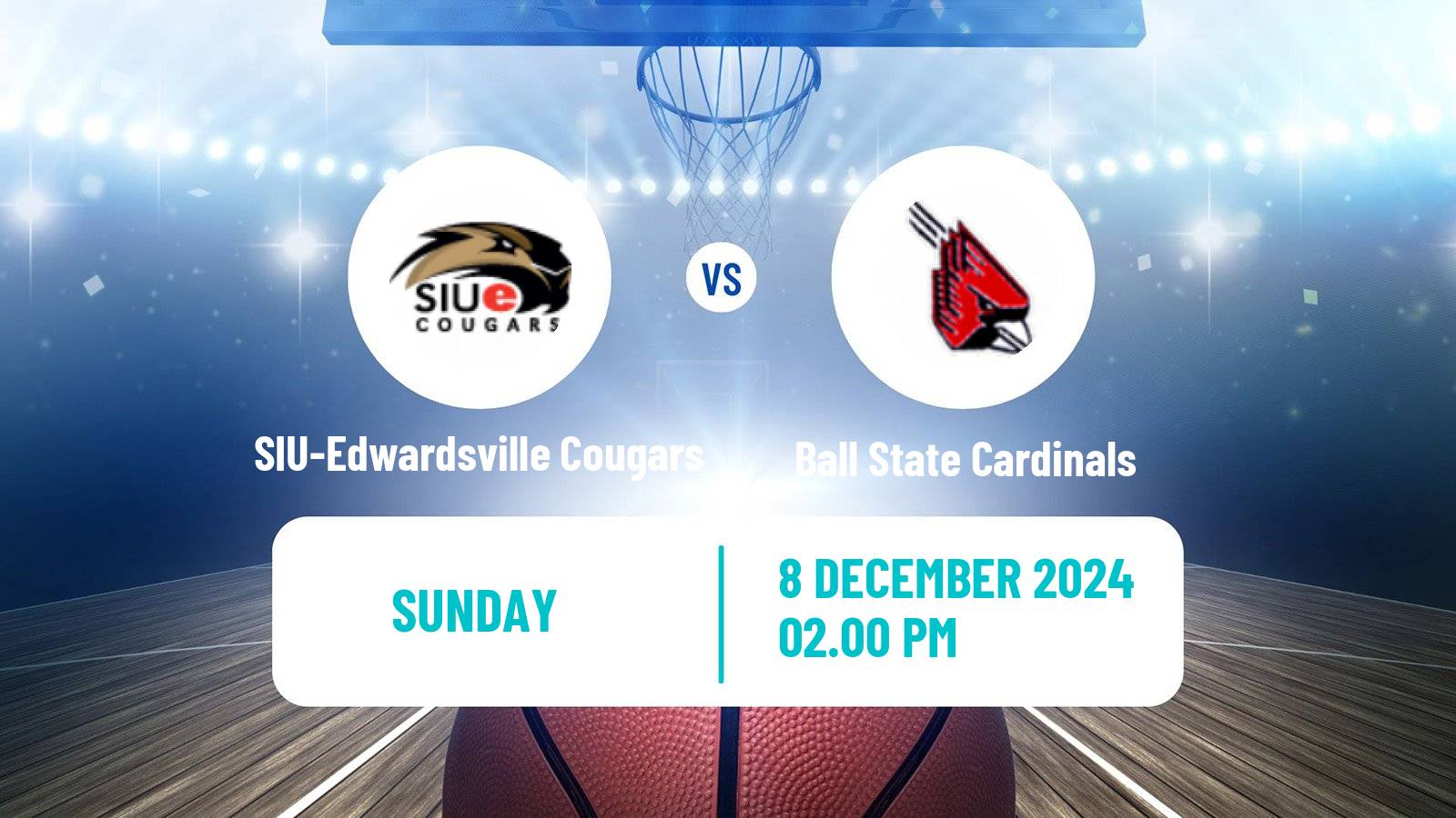 Basketball NCAA College Basketball SIU-Edwardsville Cougars - Ball State Cardinals