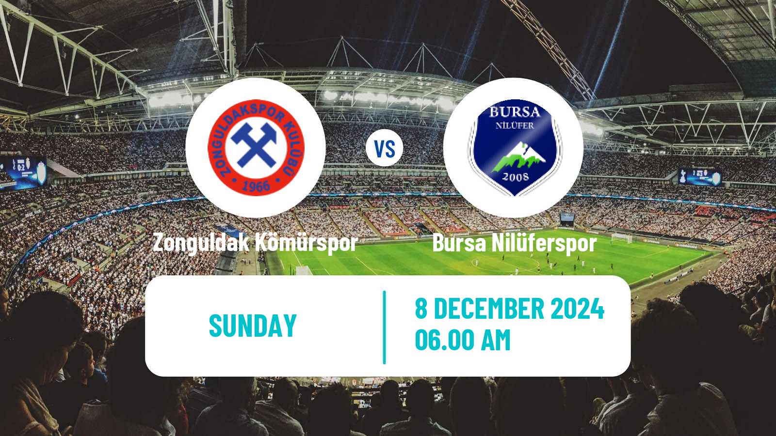 Soccer Turkish 3 Lig Group 4 Zonguldak Kömürspor - Bursa Nilüferspor