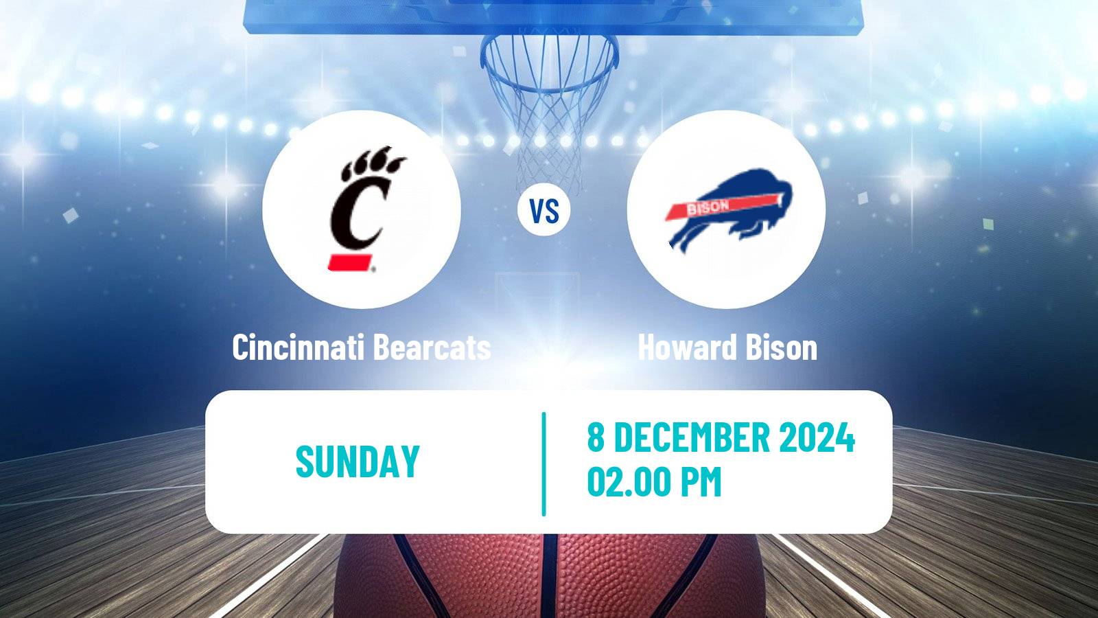 Basketball NCAA College Basketball Cincinnati Bearcats - Howard Bison