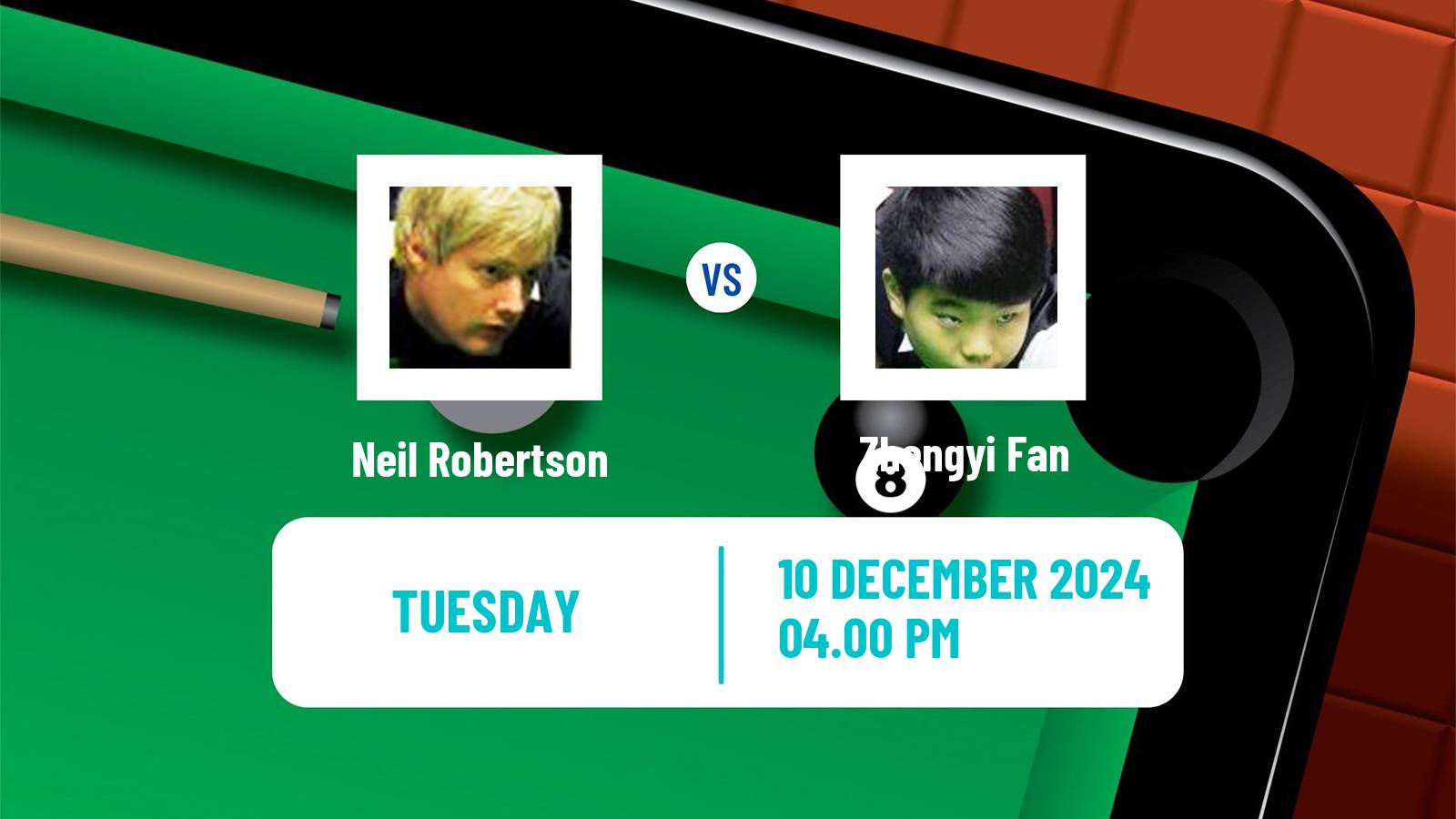 Snooker Scottish Open Neil Robertson - Zhengyi Fan