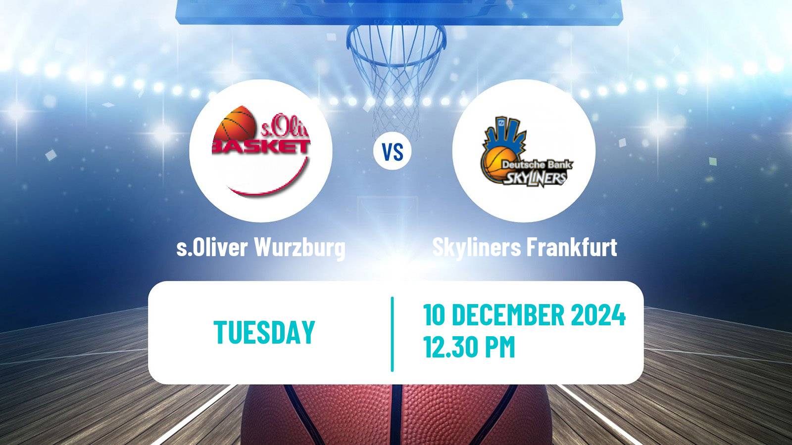 Basketball German BBL s.Oliver Wurzburg - Skyliners Frankfurt