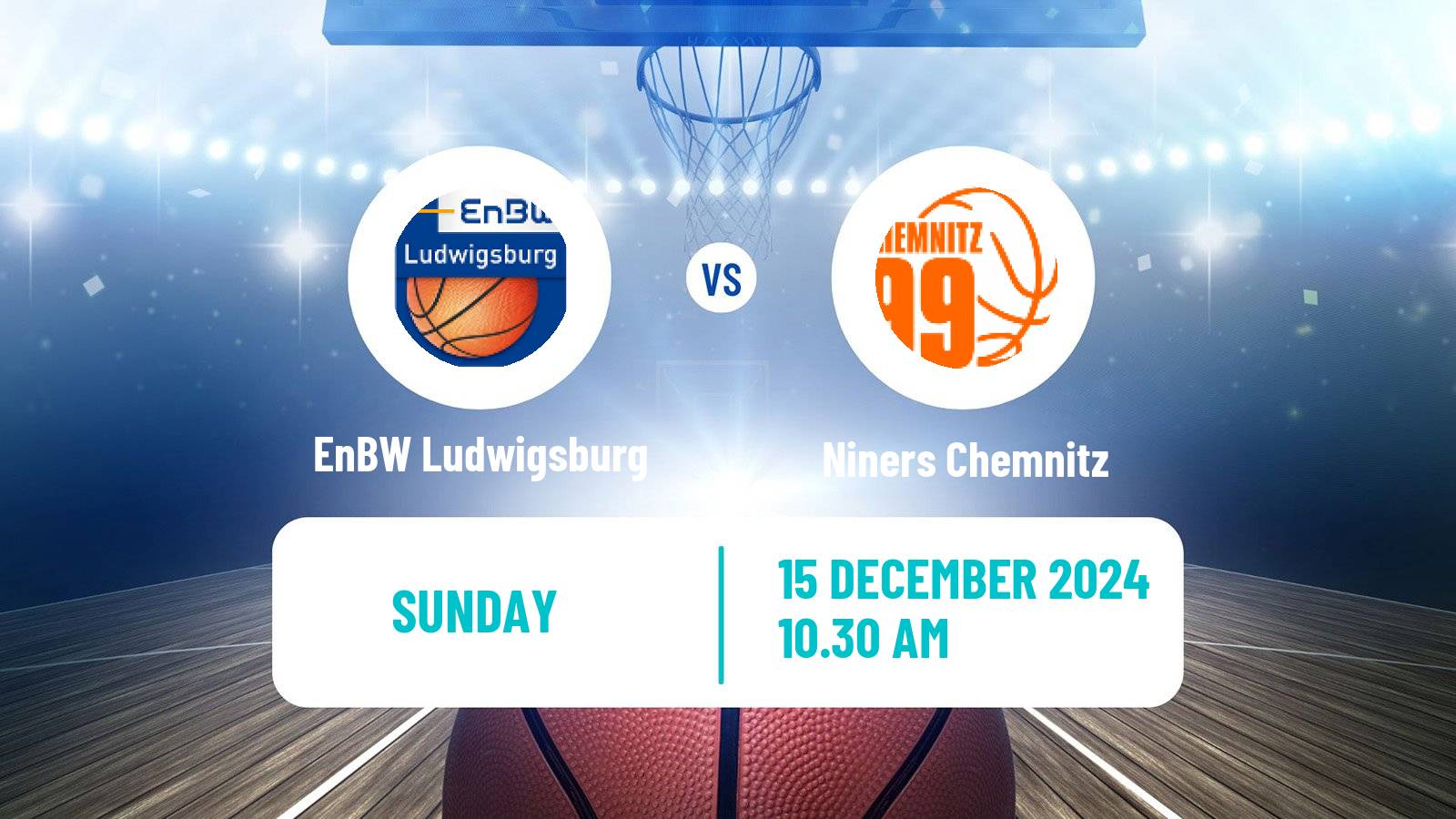 Basketball German BBL EnBW Ludwigsburg - Niners Chemnitz