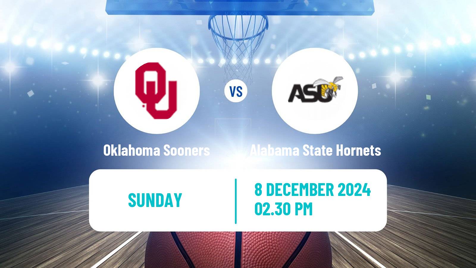 Basketball NCAA College Basketball Women Oklahoma Sooners - Alabama State Hornets