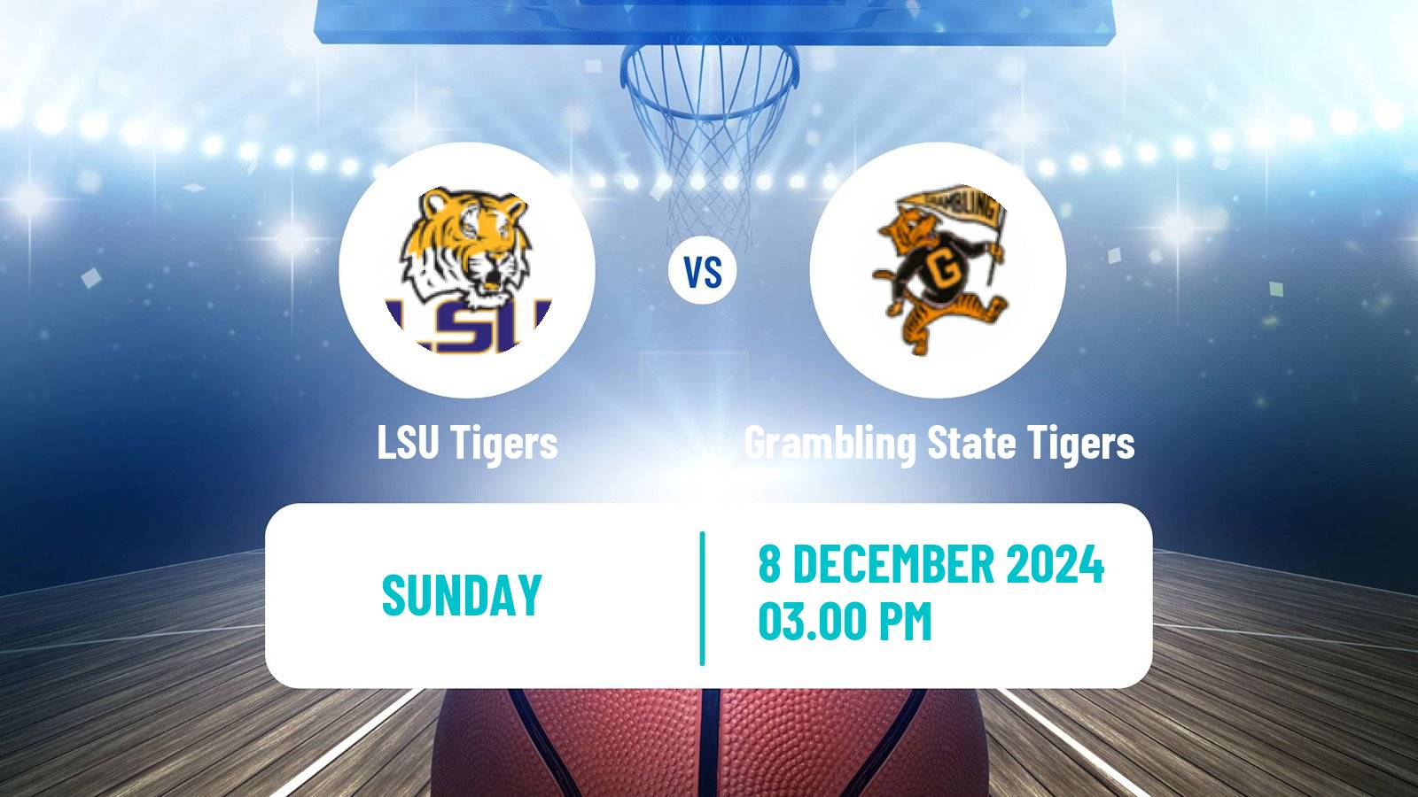 Basketball NCAA College Basketball Women LSU Tigers - Grambling State Tigers