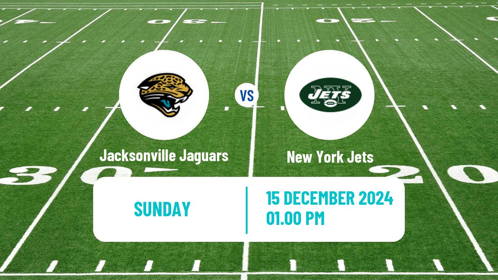 American football NFL Jacksonville Jaguars - New York Jets