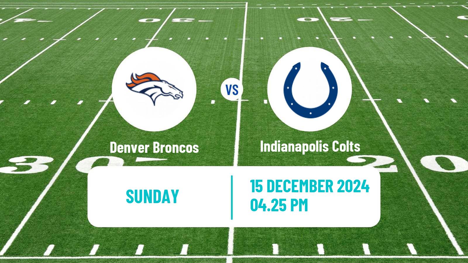 American football NFL Denver Broncos - Indianapolis Colts