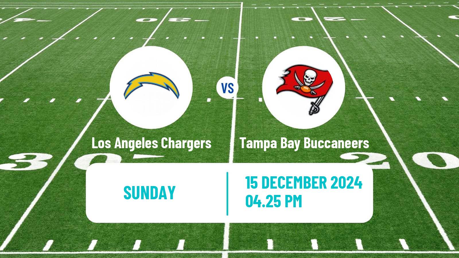 American football NFL Los Angeles Chargers - Tampa Bay Buccaneers