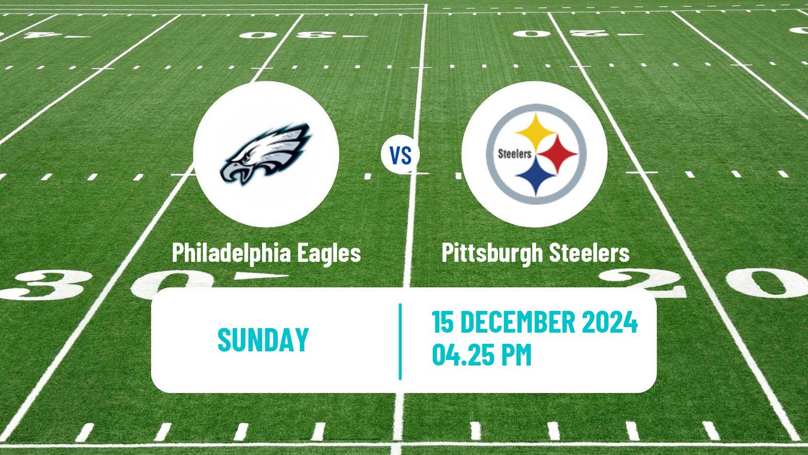 American football NFL Philadelphia Eagles - Pittsburgh Steelers