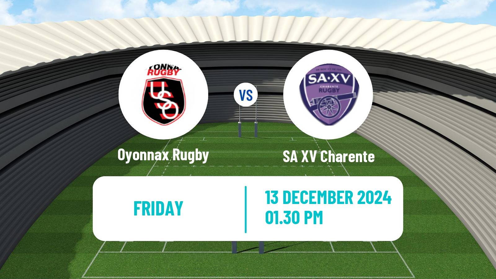 Rugby union French Pro D2 Oyonnax Rugby - SA XV Charente