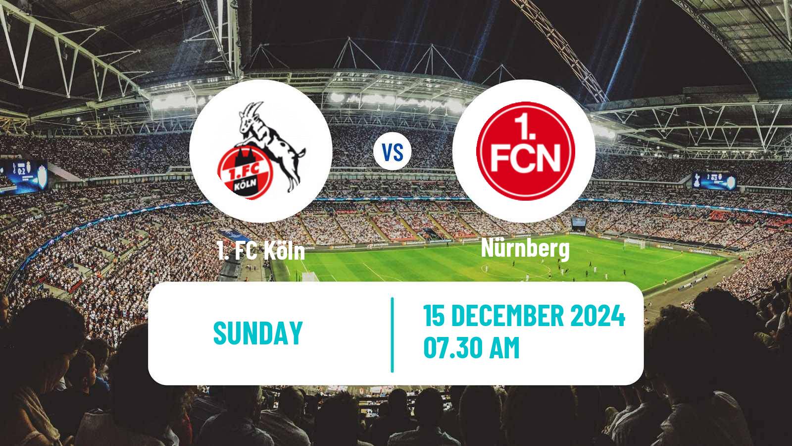 Soccer German 2 Bundesliga Köln - Nürnberg