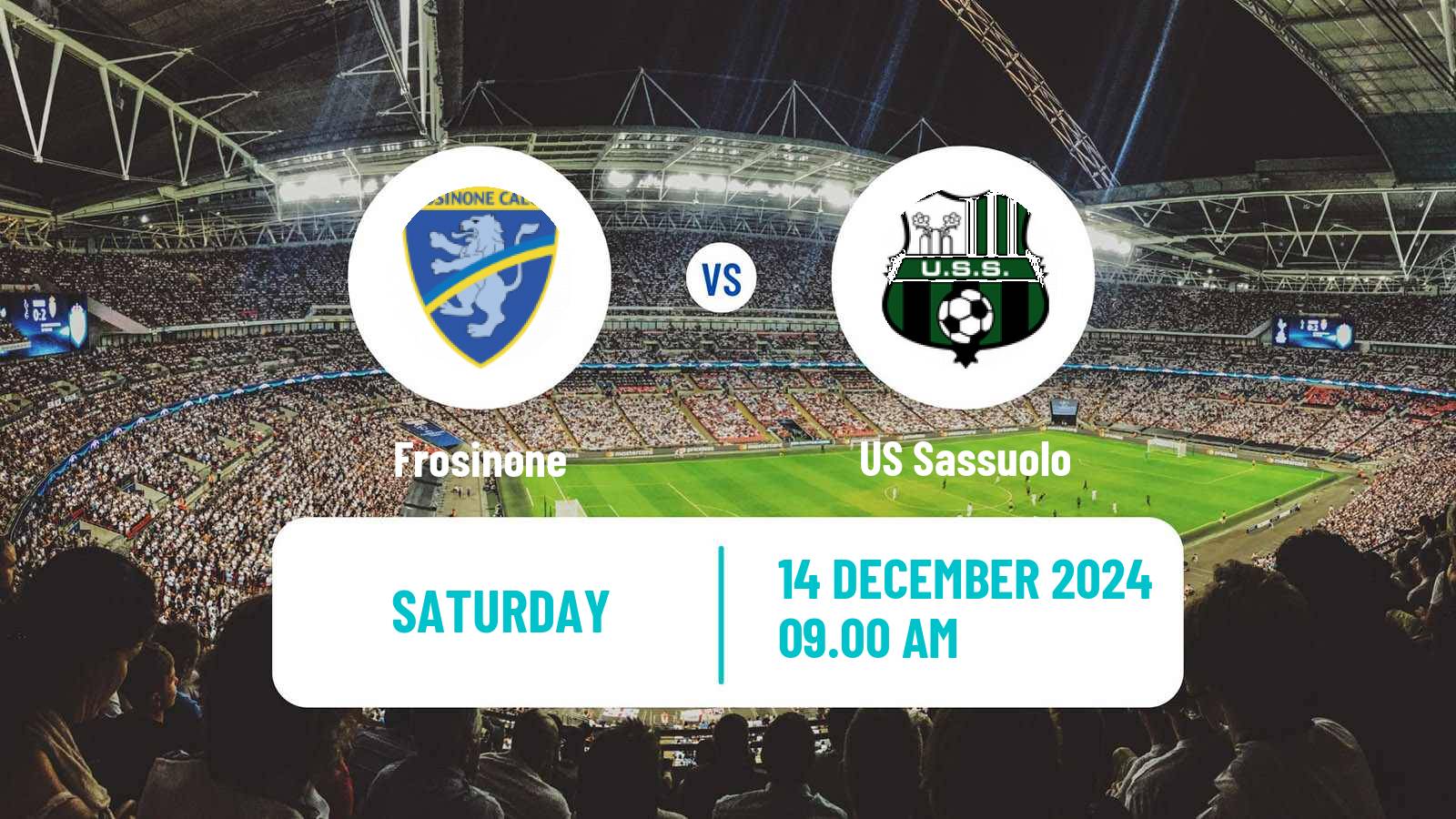 Soccer Italian Serie B Frosinone - Sassuolo