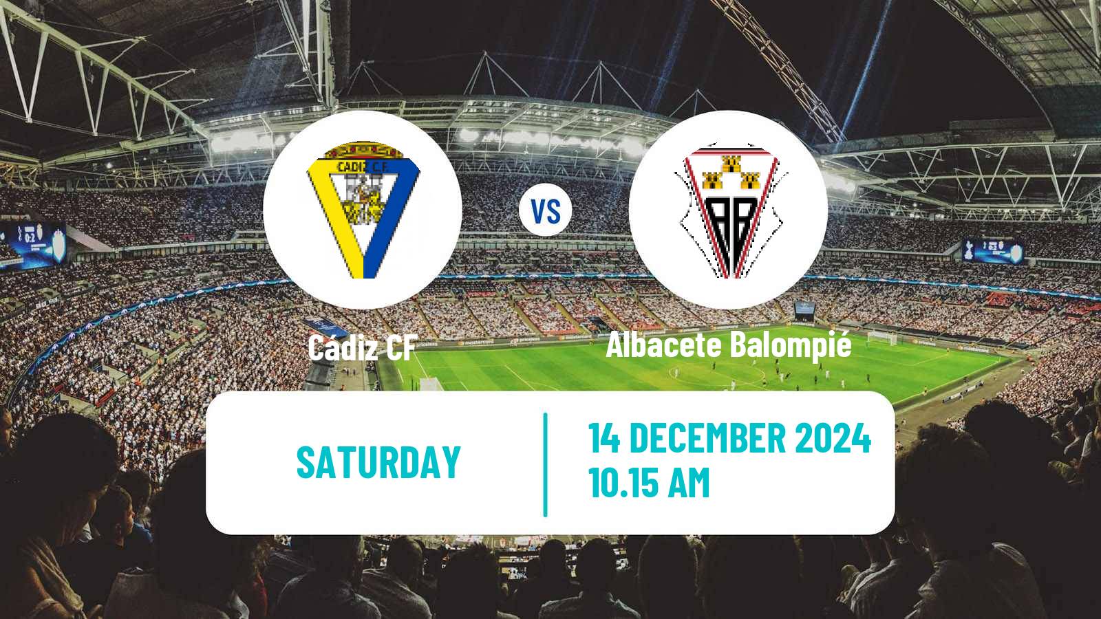 Soccer Spanish LaLiga2 Cádiz - Albacete Balompié