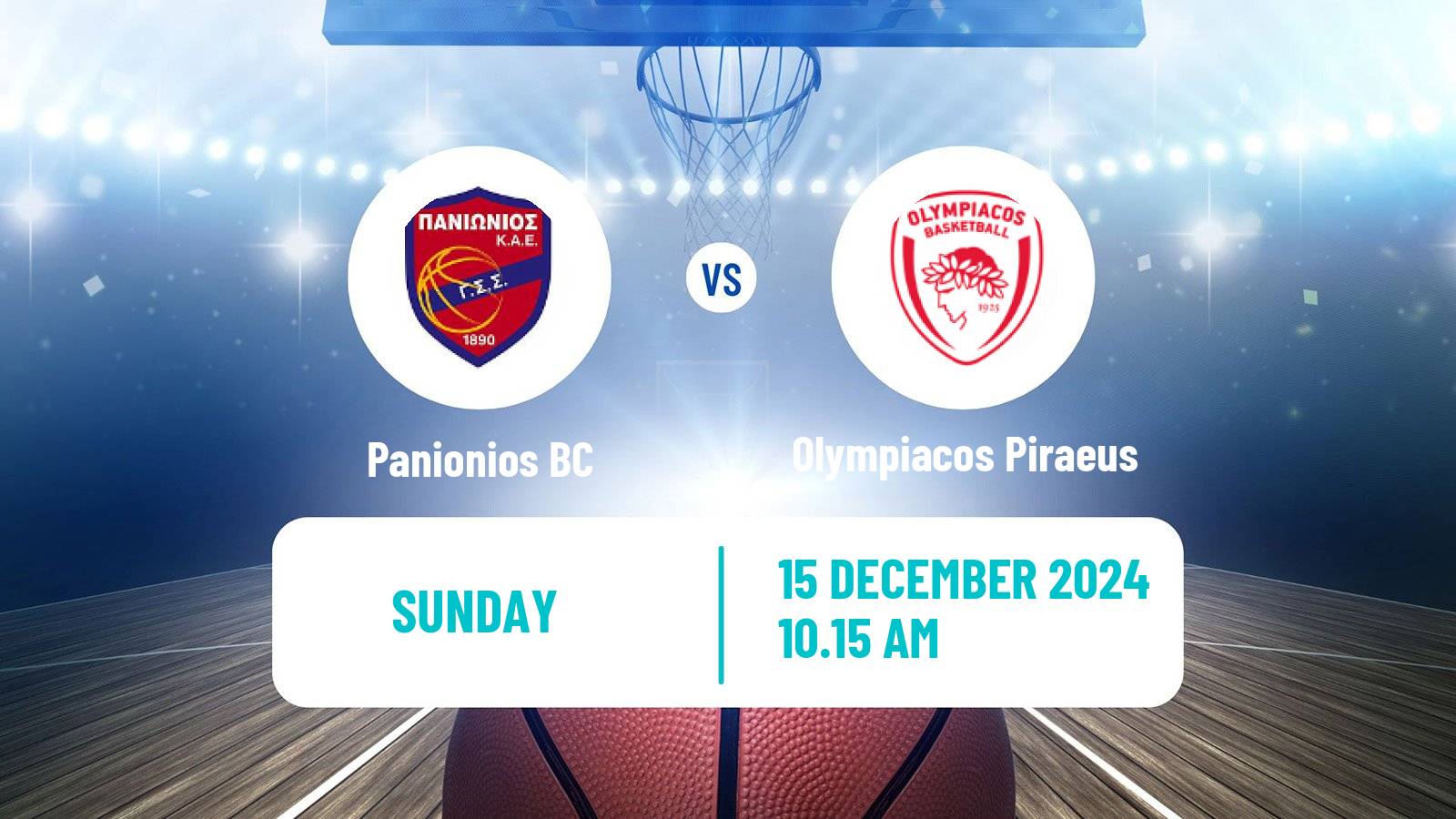 Basketball Greek Basket League A1 Panionios - Olympiacos Piraeus