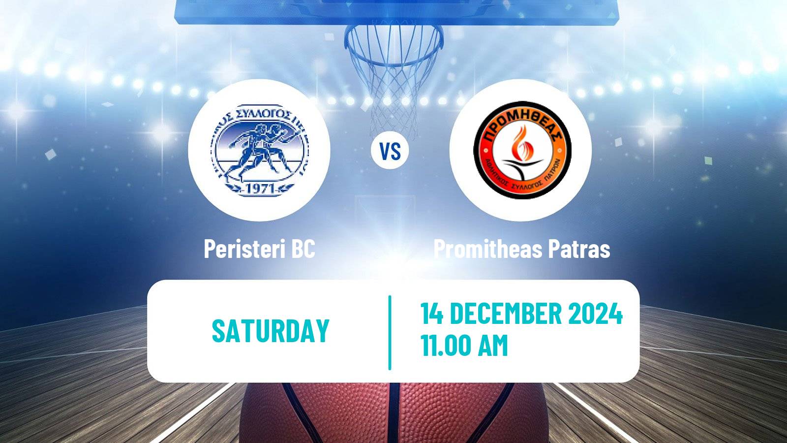 Basketball Greek Basket League A1 Peristeri BC - Promitheas Patras