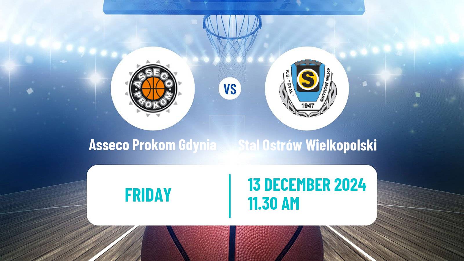 Basketball Polish Basket Liga Asseco Prokom Gdynia - Stal Ostrów Wielkopolski