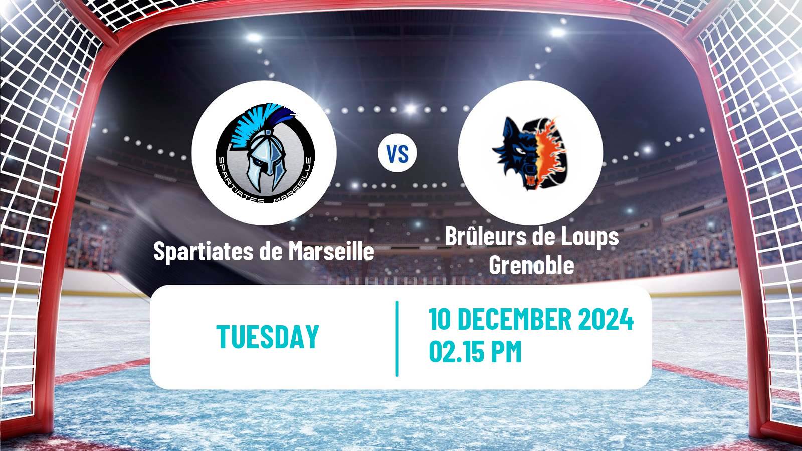 Hockey French Ligue Magnus Spartiates de Marseille - Brûleurs de Loups Grenoble