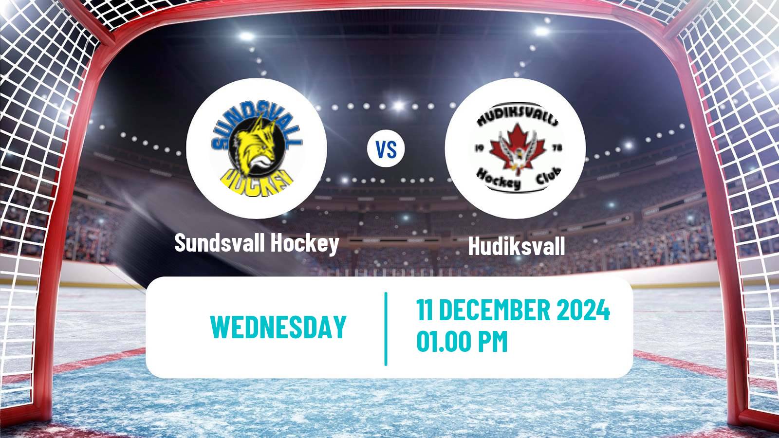 Hockey Swedish HockeyEttan Norra Sundsvall Hockey - Hudiksvall