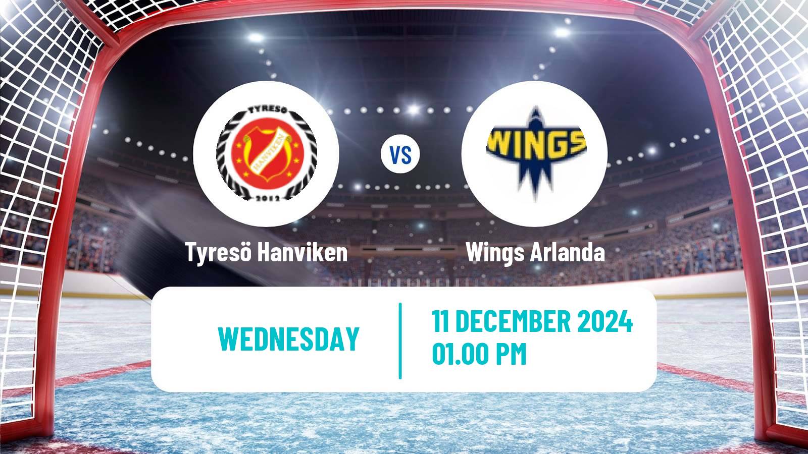 Hockey Swedish HockeyEttan Ostra Tyresö Hanviken - Wings Arlanda