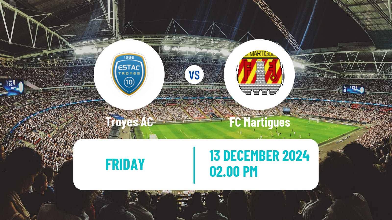 Soccer French Ligue 2 Troyes - Martigues