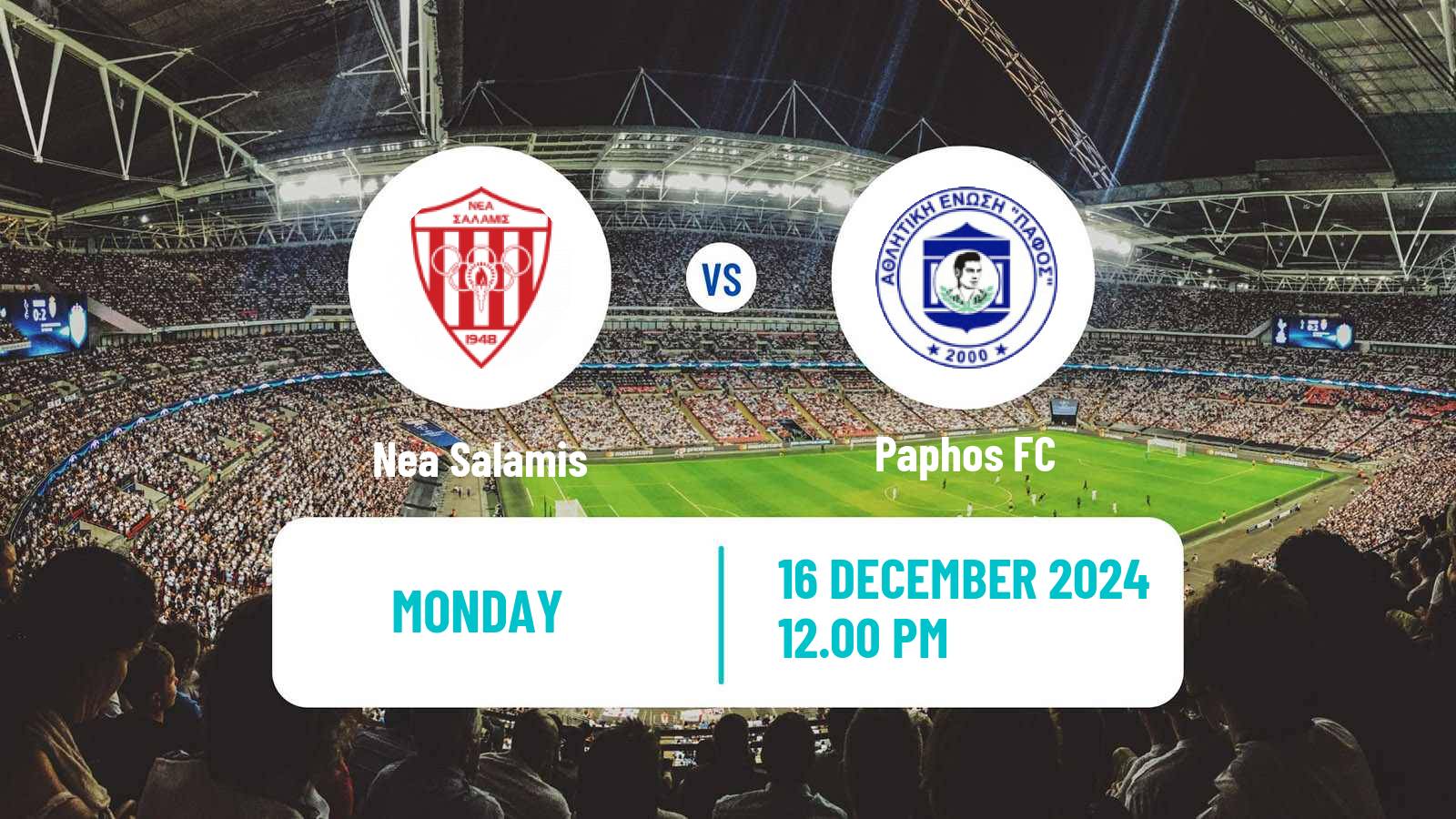 Soccer Cypriot First Division Nea Salamis - Paphos