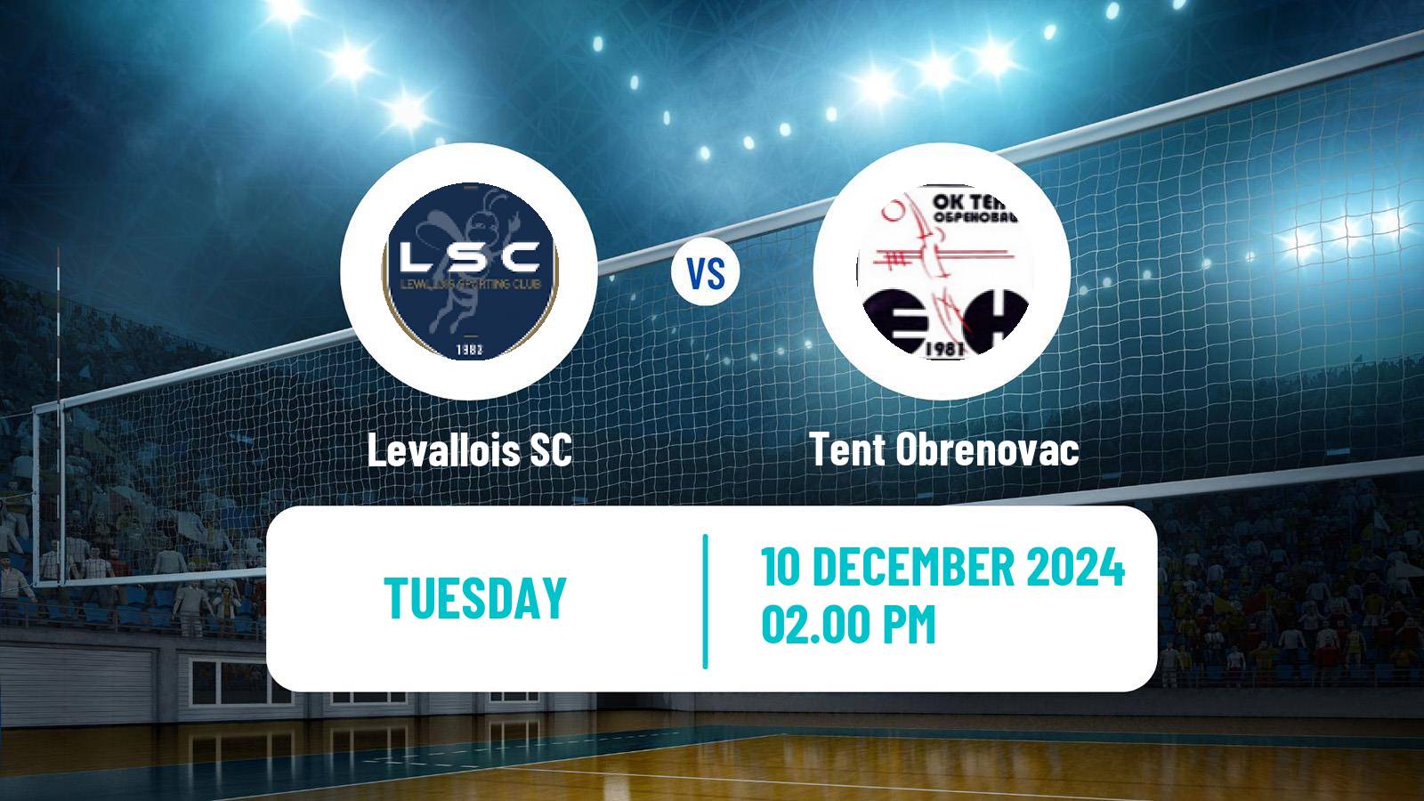 Volleyball CEV Champions League Women Levallois - Tent Obrenovac