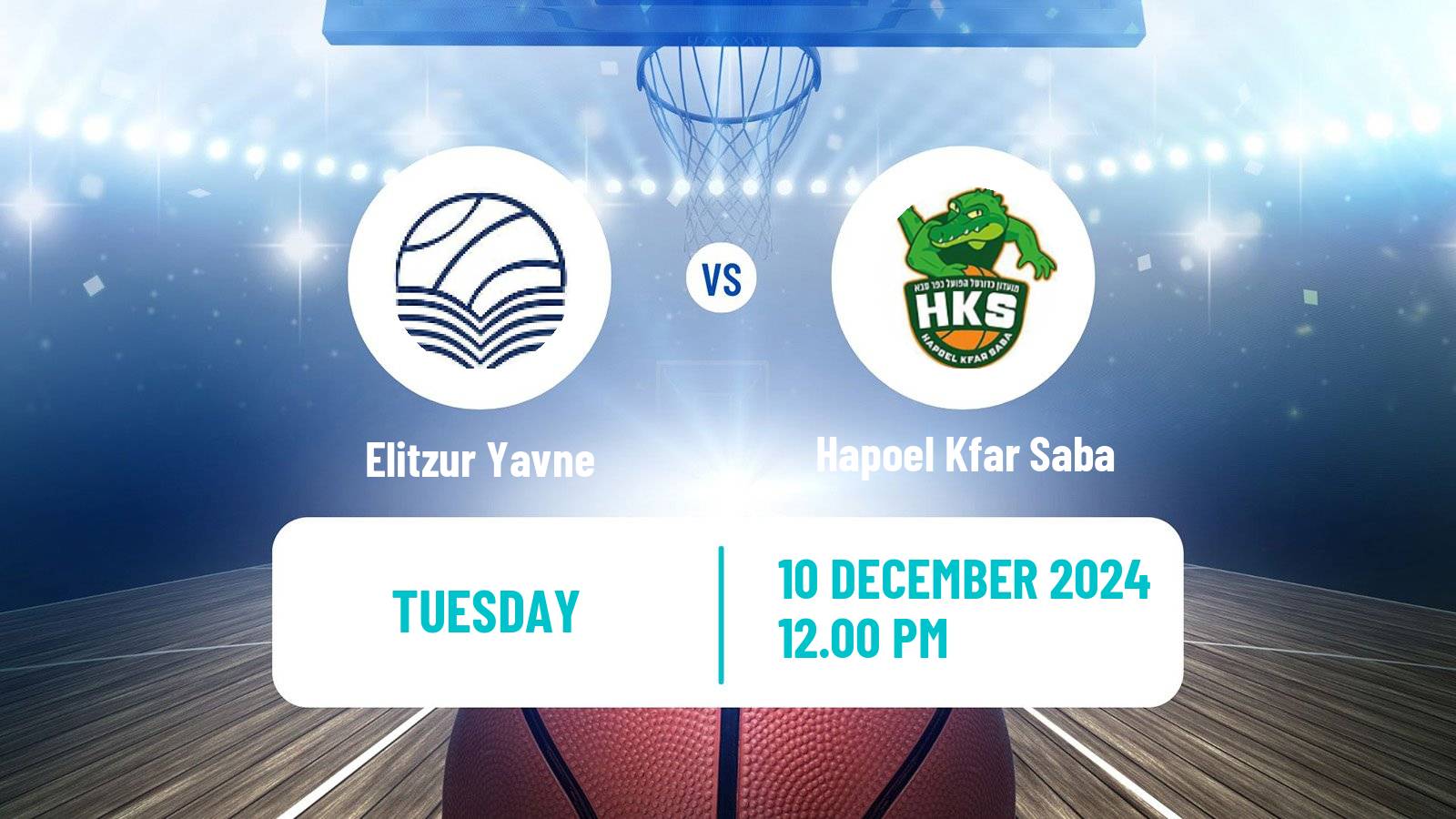 Basketball Israeli Liga Leumit Basketball Elitzur Yavne - Hapoel Kfar Saba