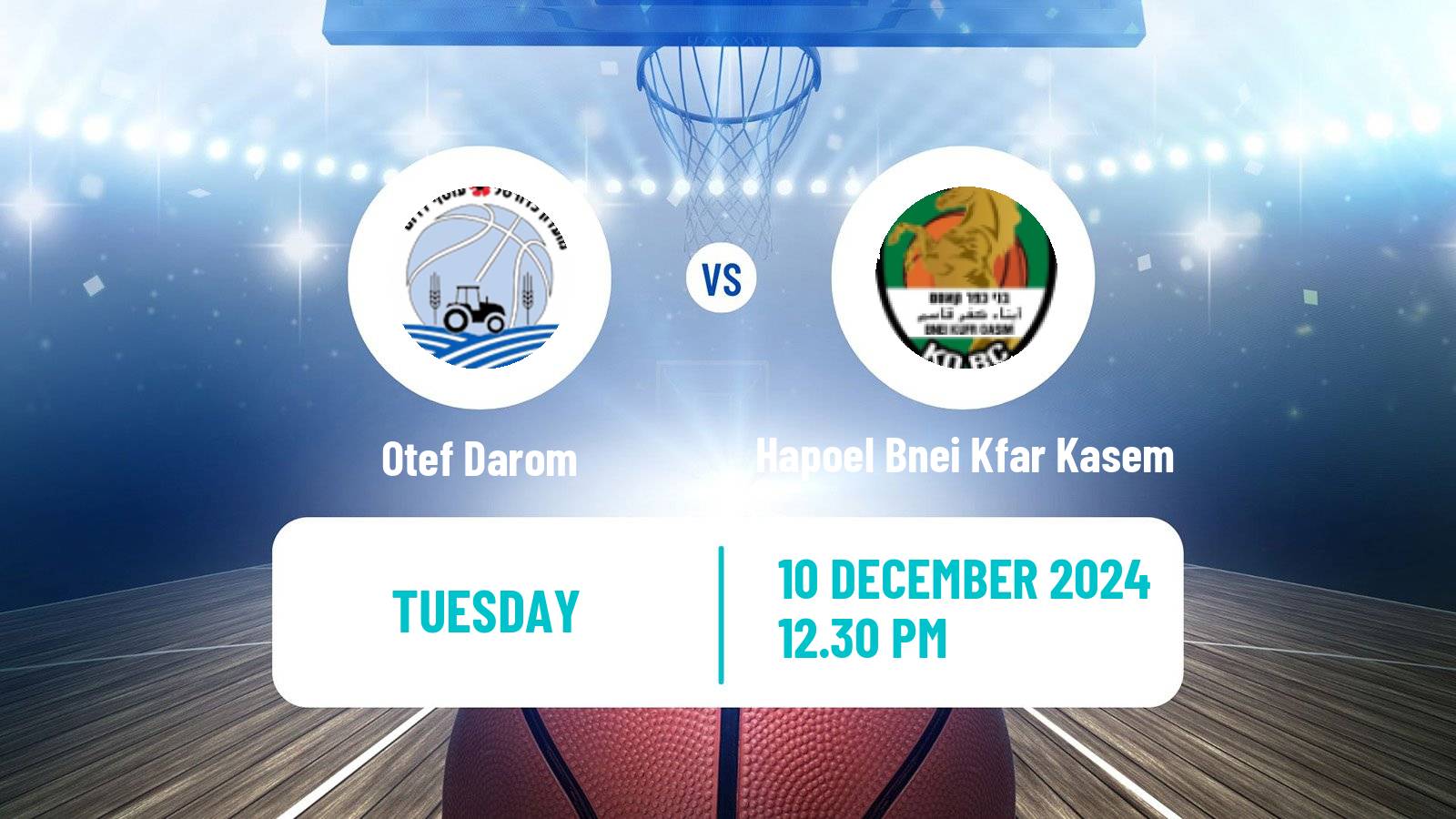 Basketball Israeli Liga Leumit Basketball Otef Darom - Hapoel Bnei Kfar Kasem