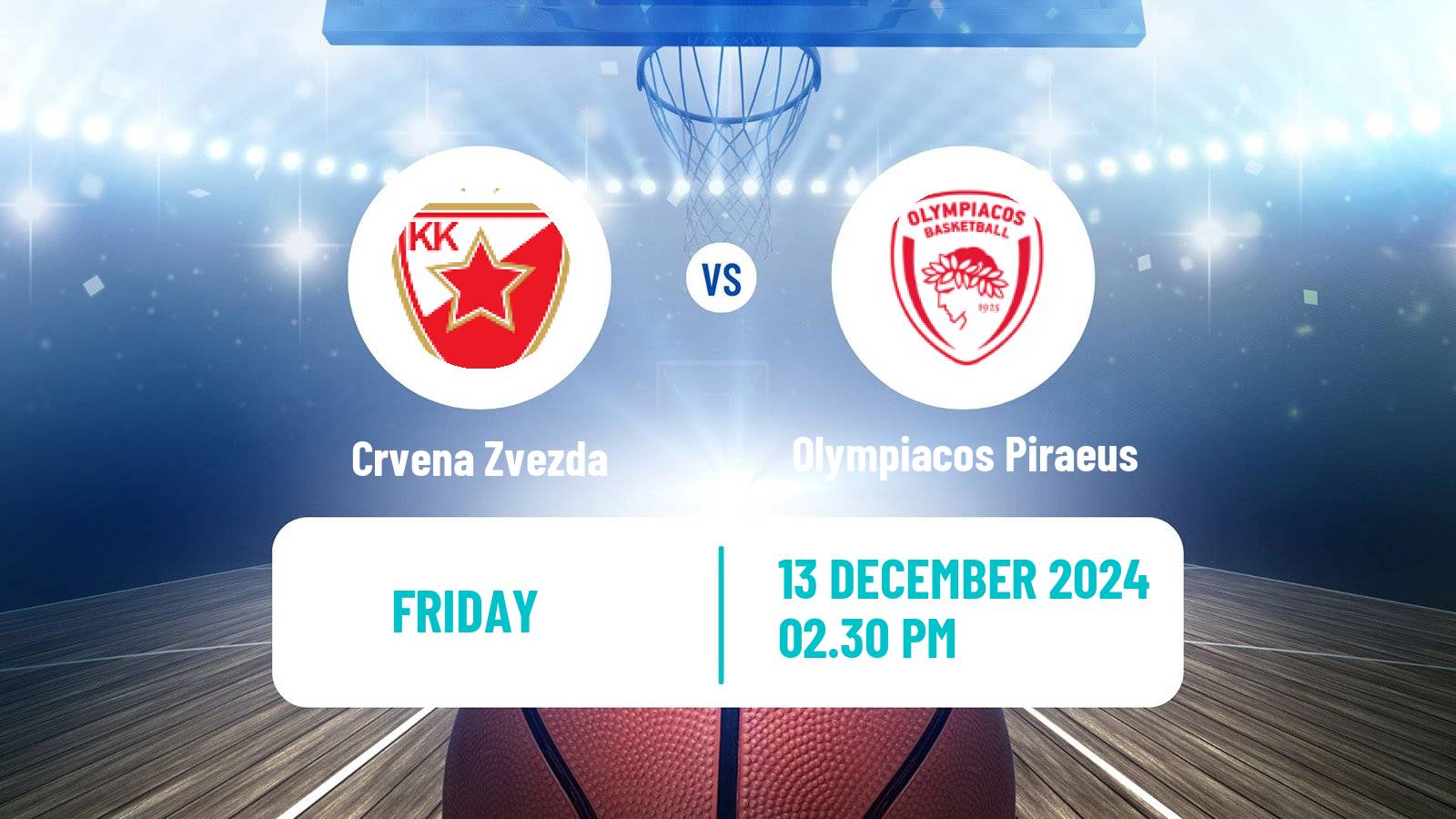 Basketball Euroleague Crvena Zvezda - Olympiacos Piraeus