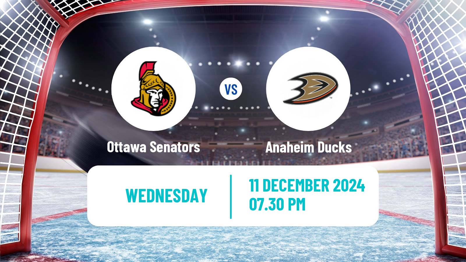 Hockey NHL Ottawa Senators - Anaheim Ducks