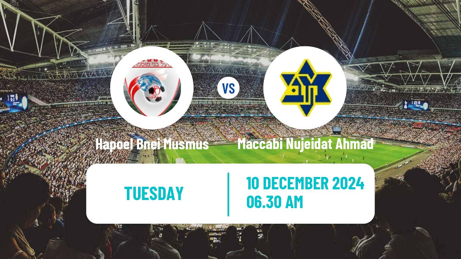 Soccer Israeli Liga Alef North Hapoel Bnei Musmus - Maccabi Nujeidat Ahmad