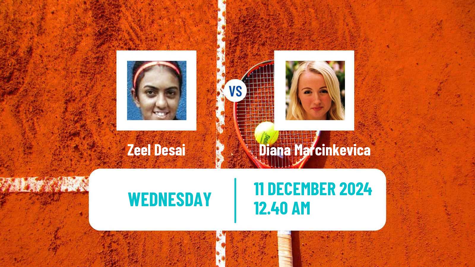 Tennis ITF W35 Solapur Women Zeel Desai - Diana Marcinkevica